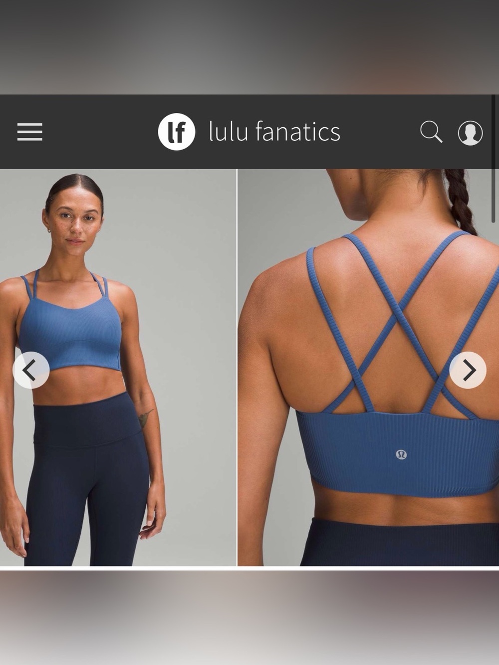 Lululemon Like a Cloud Ribbed Longline Bra
